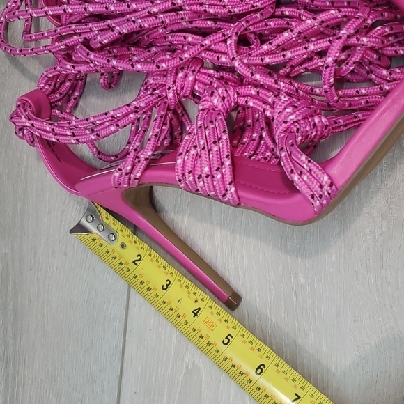 NEW Steve Madden Women Fiore Lace Up Gladiator heels sandals shoes sz 8.5M - Picture 8 of 11